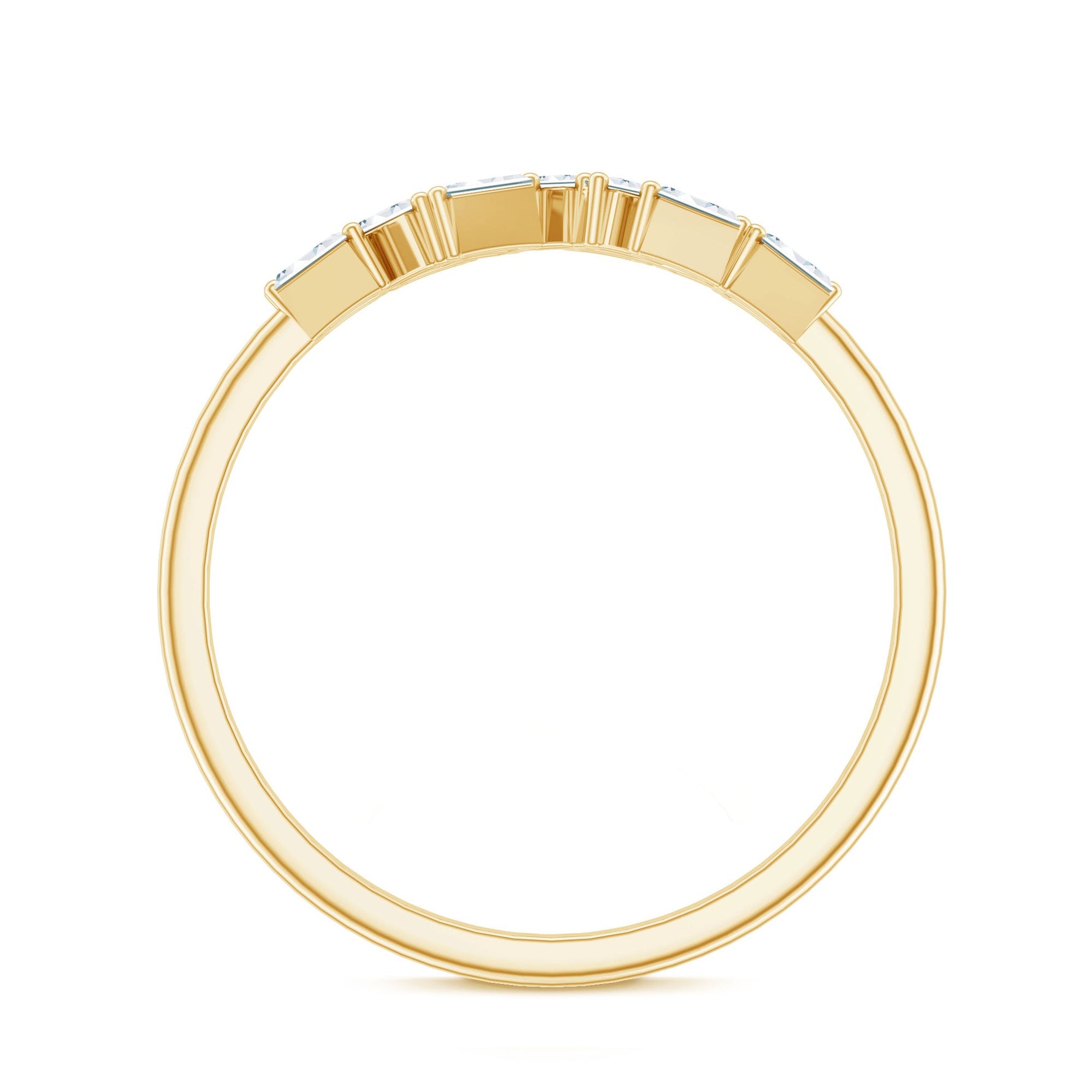 Baguette Cut Diamond Cluster Wedding Ring