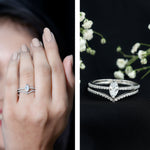 1.25 CT Marquise Cut Zircon Wedding Ring Set in Gold