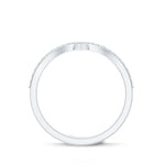 Moissanite Chevron Wedding Ring with Certificate