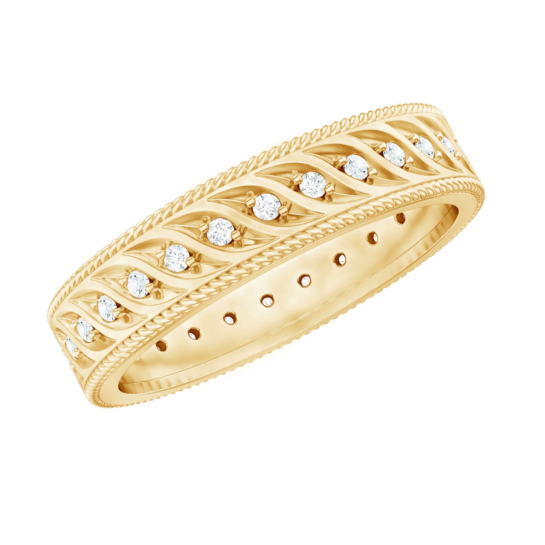 Lab Grown Diamond Designer Wedding Band Ring