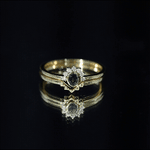 Real London Blue Topaz Engagement Ring With Enhancer in Silver