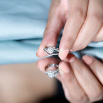 Round Moissanite Bypass Wedding Ring Set