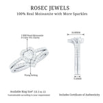 Heart Shape Moissanite Wedding Ring Set For Women
