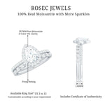 1.75 CT Moissanite Teardrop Wedding Ring Set with Halo