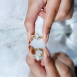 Brilliant Cut Moissanite Trio Wedding Ring Set For Women