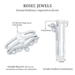 1.50 CT Pear Cut Solitaire Zircon Wedding Ring Set in Gold