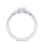 1.50 CT Pear Cut Solitaire Zircon Wedding Ring Set in Gold