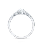 Vintage Style Moissanite Teardrop Wedding Ring Set