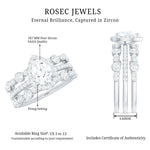 2.25 CT Teardrop Zircon Trio Wedding Ring Set in Gold