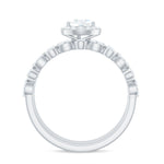 2.25 CT Teardrop Zircon Trio Wedding Ring Set in Gold