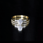 Oval Shaped 5X7 MM Moissanite Solitaire Wedding Ring Set