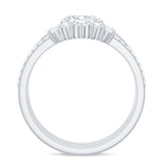 2.25 CT Oval Zircon Trio Wedding Ring Set in Gold