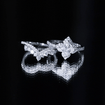 Princess Cut Moissanite Bridal Wedding Ring Set for Women