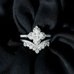 Princess Cut Moissanite Bridal Wedding Ring Set for Women