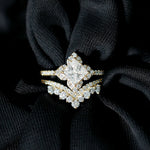 2.50 CT Cubic Zirconia Statement Wedding Ring Set With Certificate