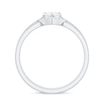 Heart Shaped Moissanite Solitaire Wedding Ring Set for Women