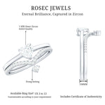 1 CT Heart Shape Cubic Zirconia Wedding Ring Set in Gold