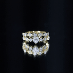 Zircon Bridal Wedding Ring Set with Matching Band