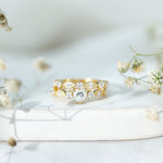 Zircon Bridal Wedding Ring Set with Matching Band