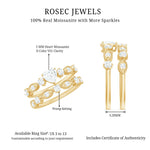 Heart Shape Moissanite Vintage Wedding Ring Set