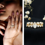 Heart Shape Moissanite Vintage Wedding Ring Set