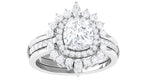 3.75 CT Cushion Zircon Vintage Inspired Wedding Ring Set