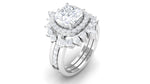 3.75 CT Cushion Zircon Vintage Inspired Wedding Ring Set