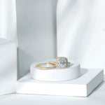 3 CT Round Cubic Zirconia Wedding Ring Set For Bride