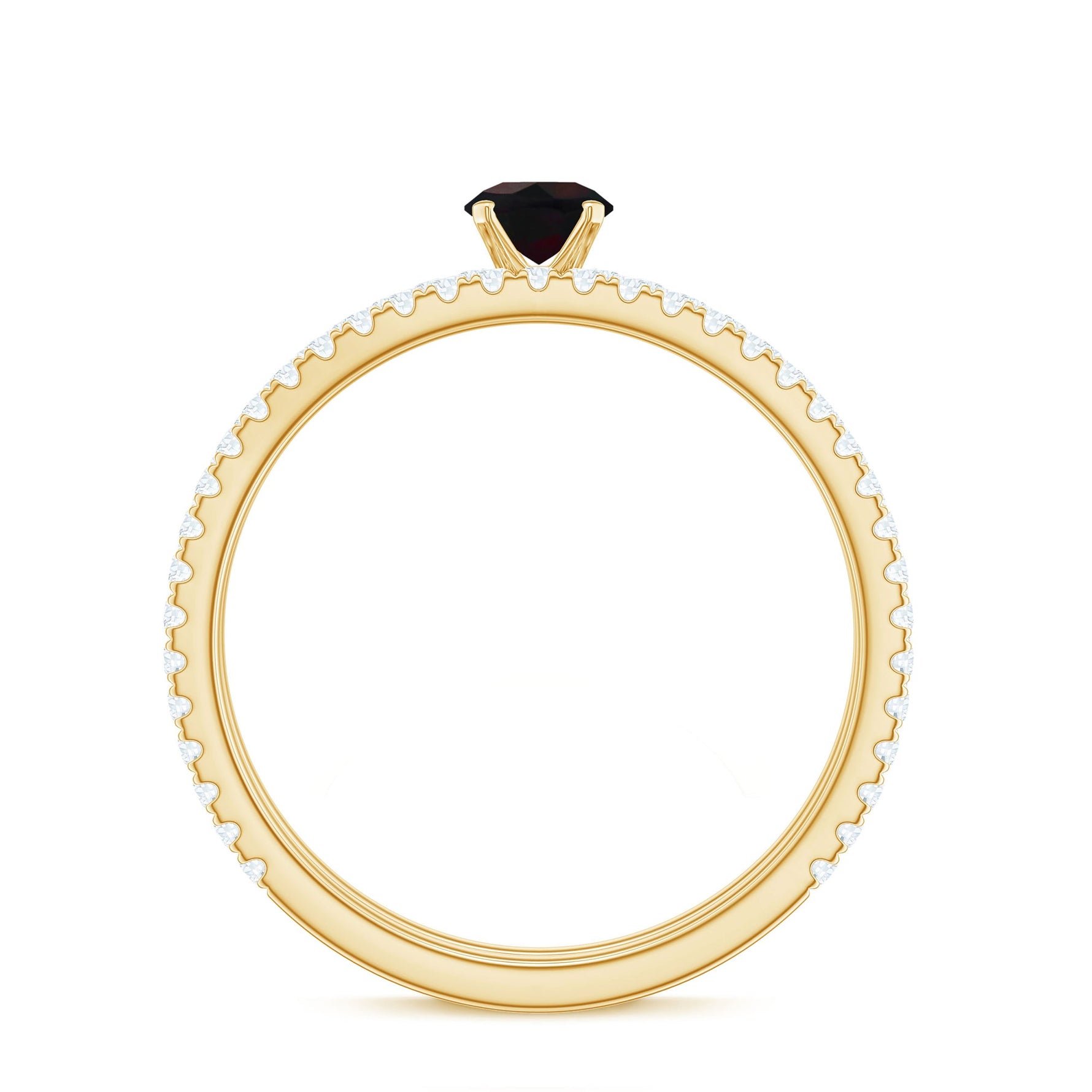 1.25 CT Minimal Wedding Ring Set with Black Opal and Diamond