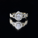 Pear Shape Lab Grown Diamond Teardrop Engagement Ring