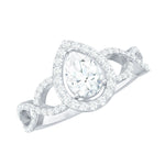 Pear Shape Lab Grown Diamond Teardrop Engagement Ring