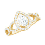 Pear Shape Lab Grown Diamond Teardrop Engagement Ring