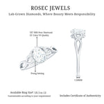 Lab Grown Diamond Collar Engagement Ring in Infinity Shank