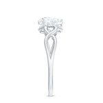 Lab Grown Diamond Collar Engagement Ring in Infinity Shank