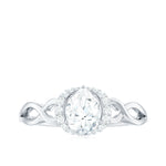 Lab Grown Diamond Collar Engagement Ring in Infinity Shank