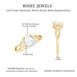 Lab Grown Diamond Collar Engagement Ring in Infinity Shank