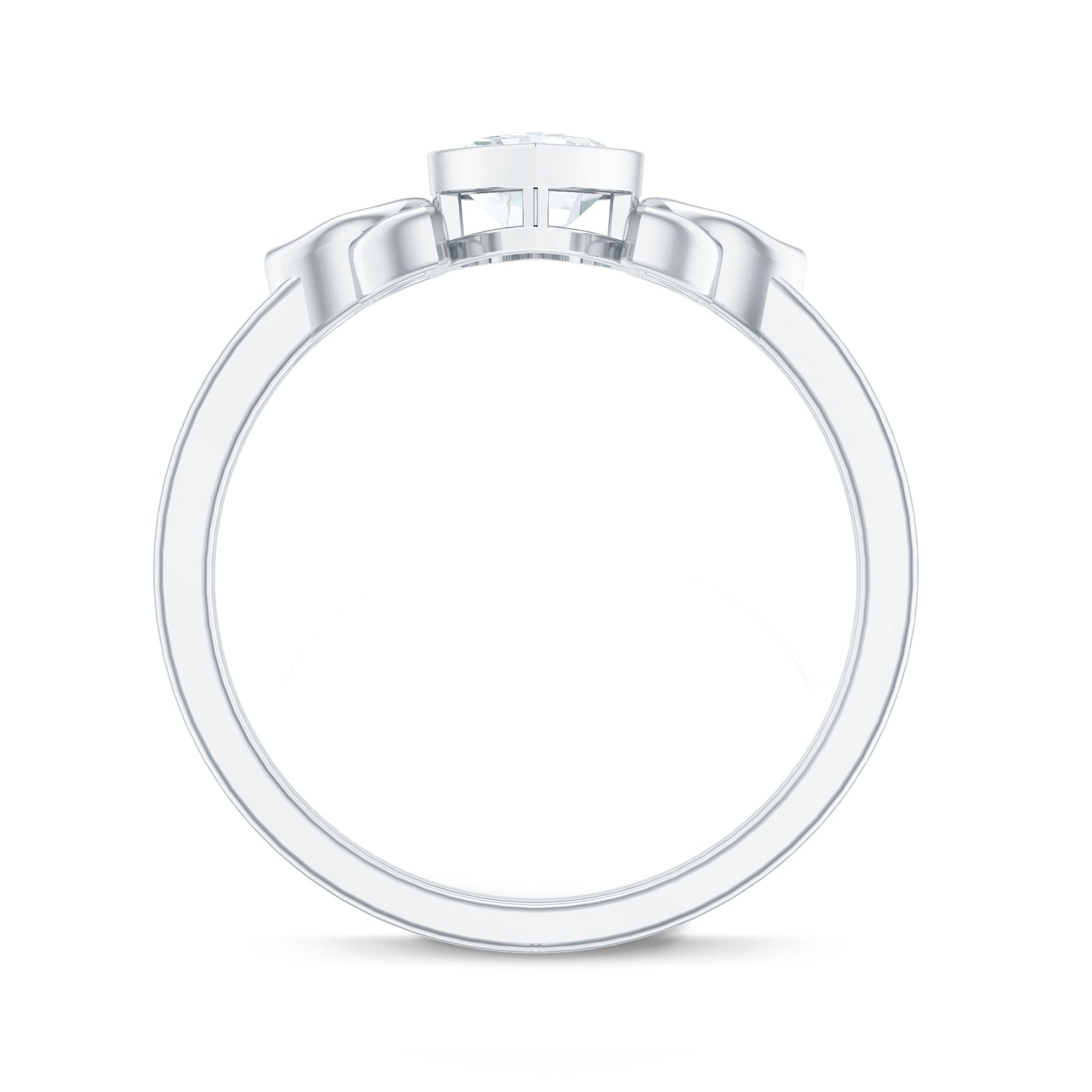 Heart Shape Lab Grown Diamond Solitaire Celtic Ring