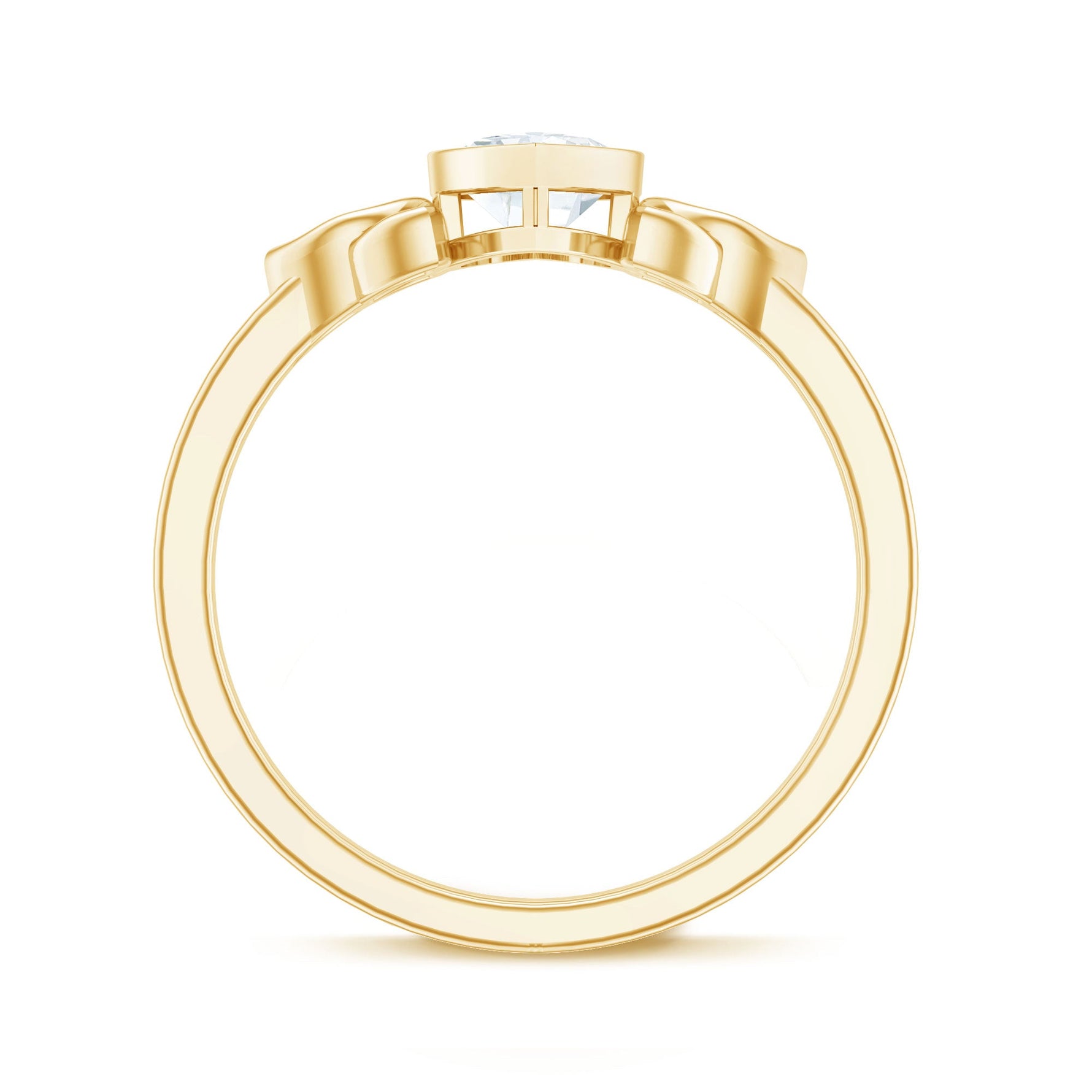 Heart Shape Lab Grown Diamond Solitaire Celtic Ring