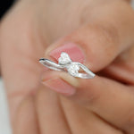 Heart Shape Lab Grown Diamond Toi Et Moi Promise Ring