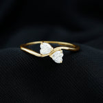 Heart Shape Lab Grown Diamond Toi Et Moi Promise Ring