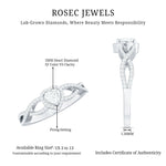 Heart Shape Lab Grown Diamond Criss Cross Engagement Ring