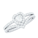 Heart Shape Lab Grown Diamond Bridal Ring Set