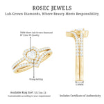 Heart Shape Lab Grown Diamond Bridal Ring Set