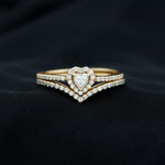 Heart Shape Lab Grown Diamond Bridal Ring Set