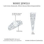 Pear Shaped Lab Created Diamond Solitaire Filigree Ring