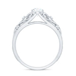 Pear Shaped Lab Created Diamond Solitaire Filigree Ring