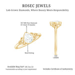 Pear Shape Lab Grown Diamond Solitaire Celtic Ring