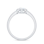 Pear Cut Lab Grown Diamond Solitaire Ring with Engraved Details