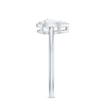 Pear Cut Lab Grown Diamond Solitaire Ring with Engraved Details