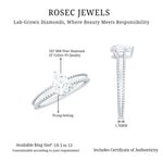 Pear Shaped Lab Grown Diamond Solitaire Ring with Beaded Detailing